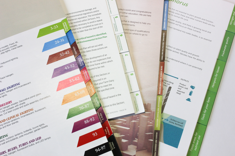 Diecut Tabbing in Bound Books Tabbing Services Ltd