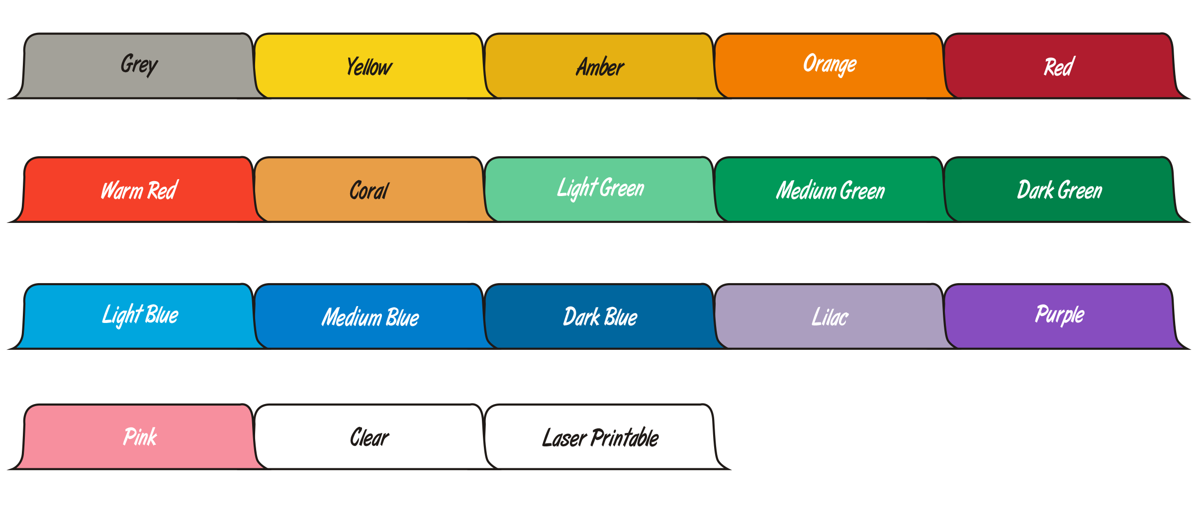 Mylar Bright Colour Swatch