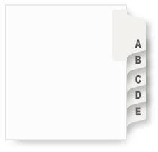 A-Z Printed Alphabet Tabs